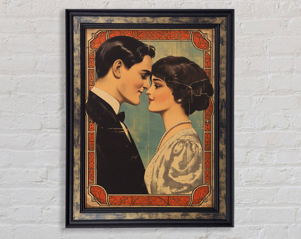 Husband And Wife Vintage Framed Print