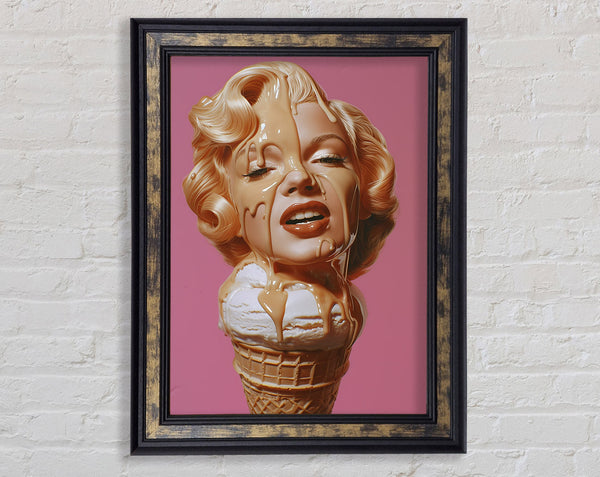 Icecream Monroe Framed Print