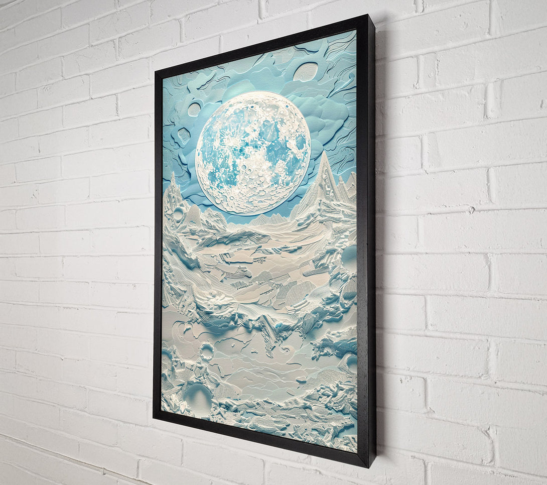  A Canvas Print of Icey Moon Glacier Canvas Art