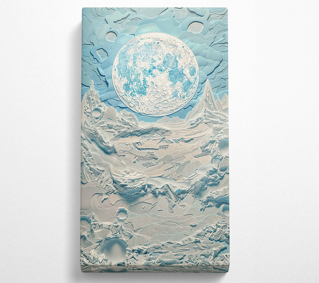  A Canvas Print of Icey Moon Glacier Canvas Art