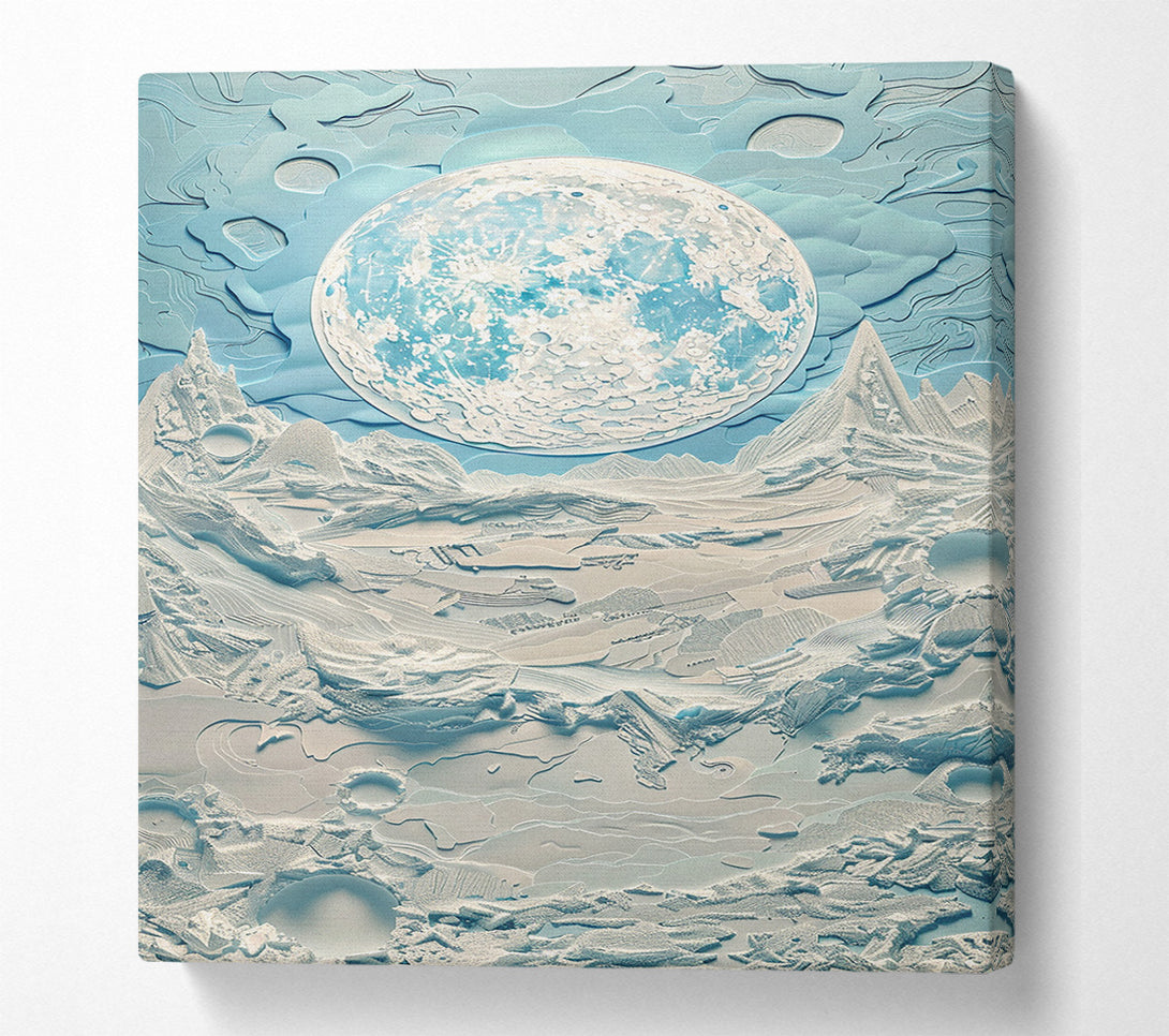  A Canvas Print of Icey Moon Glacier Canvas Art