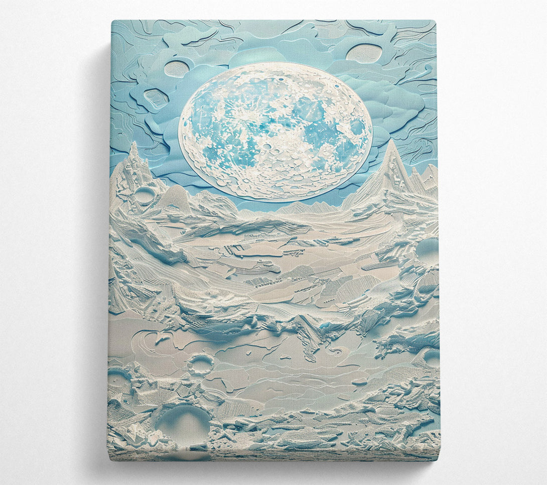  A Canvas Print of Icey Moon Glacier Canvas Art