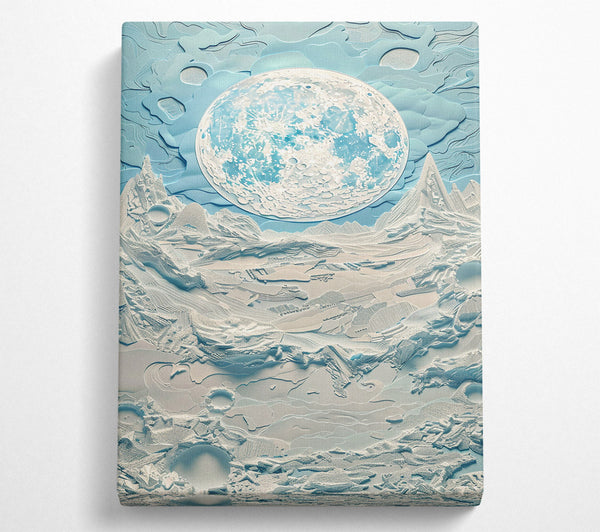  A Canvas Print of Icey Moon Glacier Canvas Art