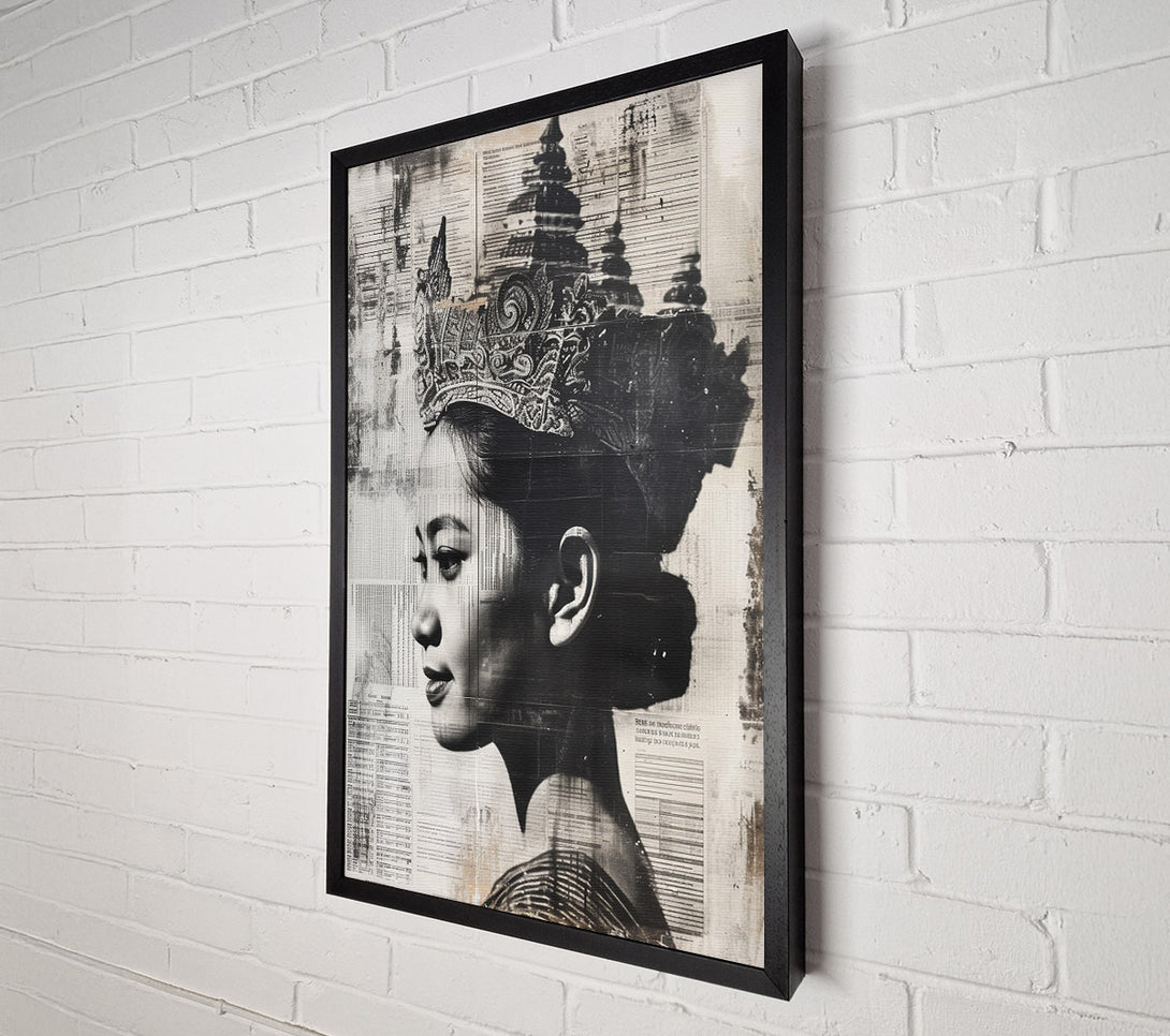  A Canvas Print of Indonesian Princess Collage Canvas Print
