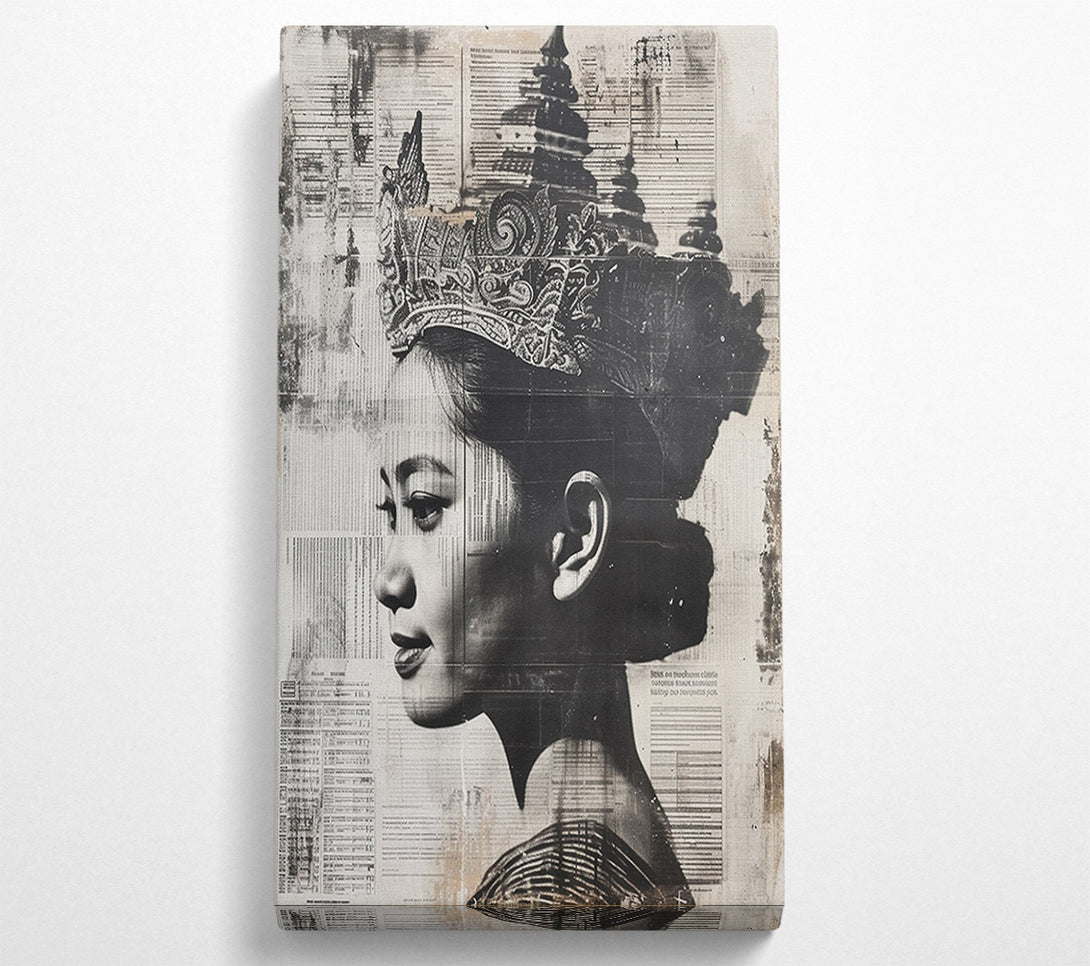  A Canvas Print of Indonesian Princess Collage Canvas Print