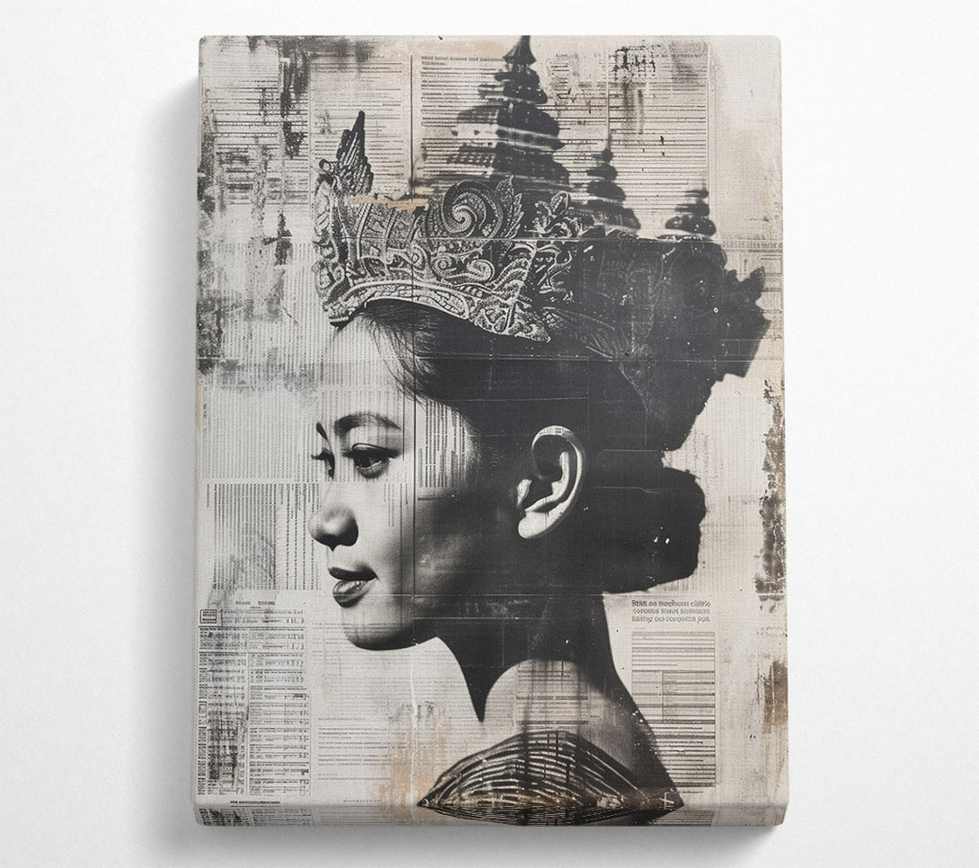  A Canvas Print of Indonesian Princess Collage Canvas Print
