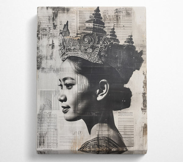  A Canvas Print of Indonesian Princess Collage Canvas Print