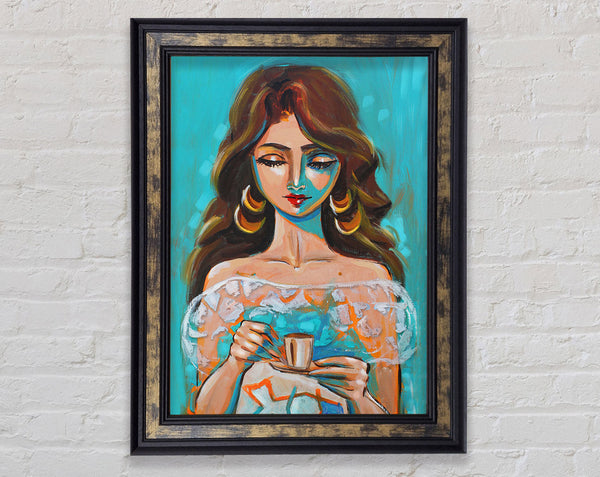 Italian Coffee Drinker Framed Print