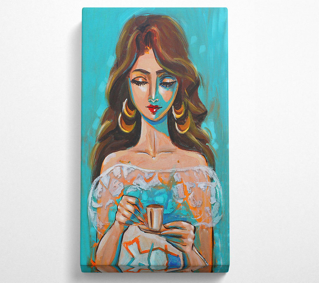  A Canvas Print of Italian Coffee Drinker Canvas Print