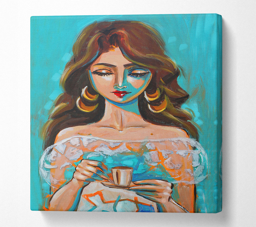  A Canvas Print of Italian Coffee Drinker Canvas Print