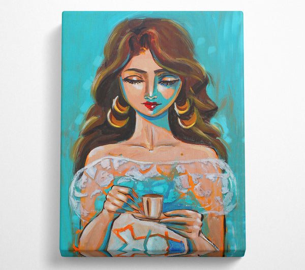  A Canvas Print of Italian Coffee Drinker Canvas Print