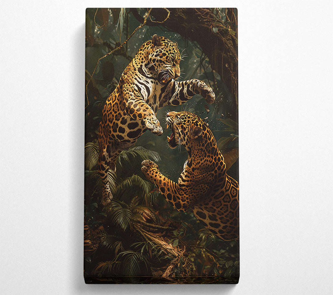  A Canvas Print of Jaguars Fighting Canvas Wall Art