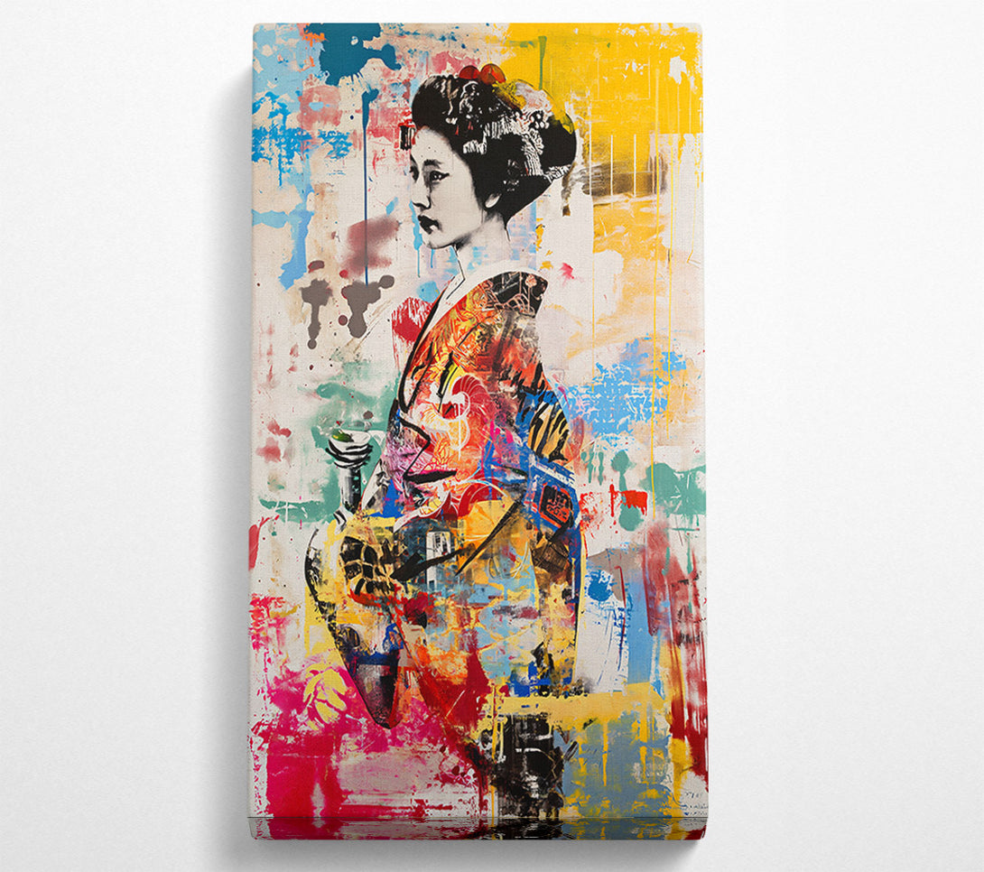  A Canvas Print of Japanese Graffiti Woman Canvas Wall Art