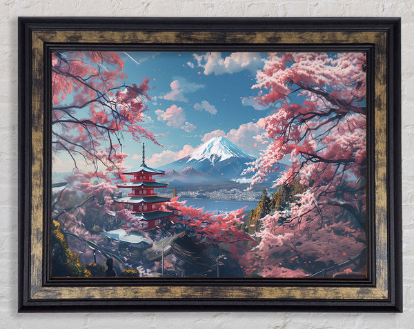 Japanese Mountain Fuji Framed Print