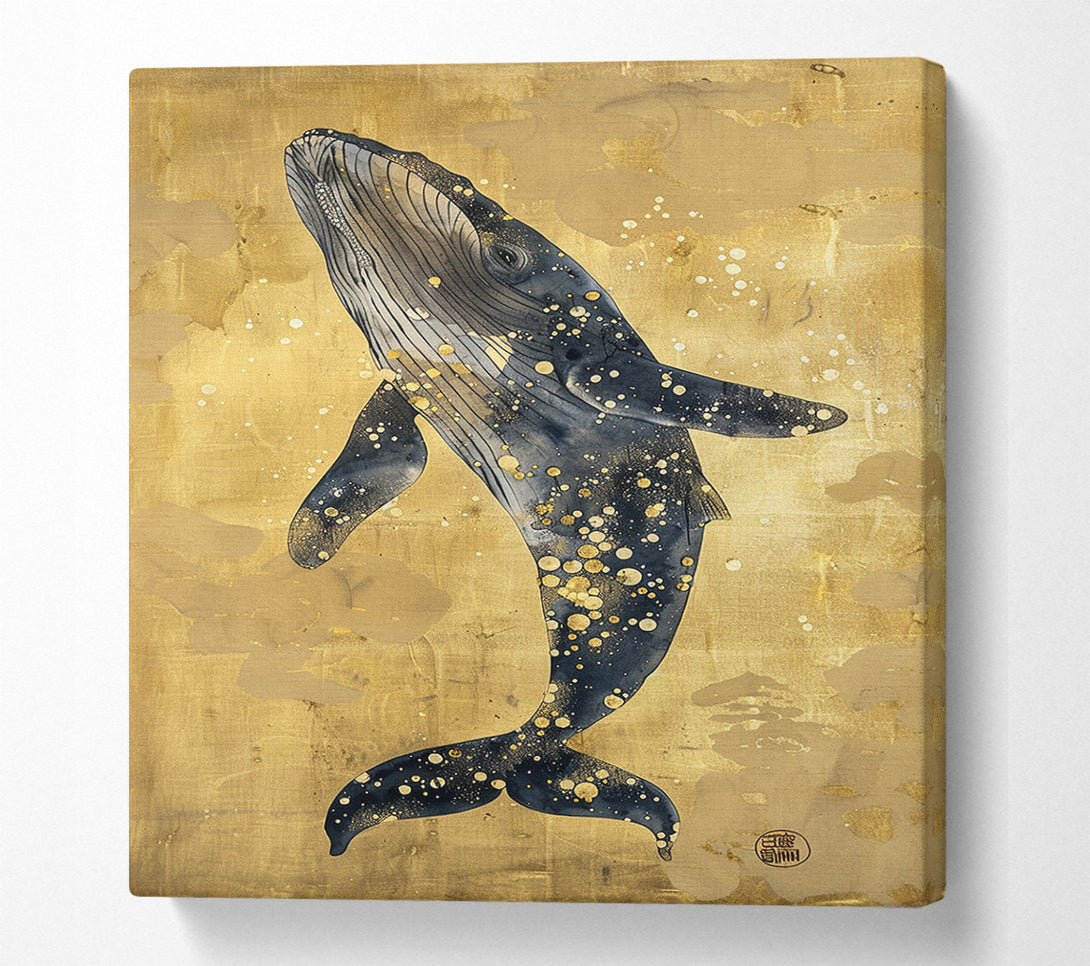  A Canvas Print of Jumping Whale Canvas Wall Art
