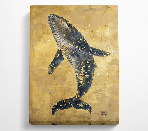  A Canvas Print of Jumping Whale Canvas Wall Art