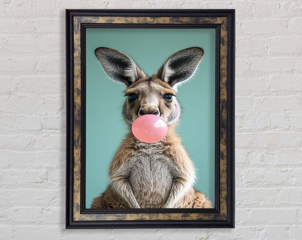 Kangaroo Chewing Gum Framed Print