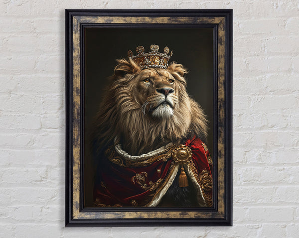 King Lion Royalty Framed Print