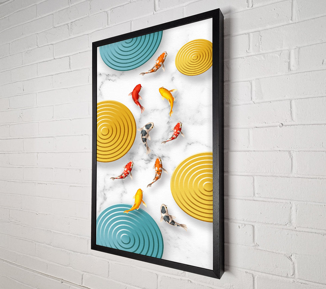  A Canvas Print of Koi Circles Canvas Print