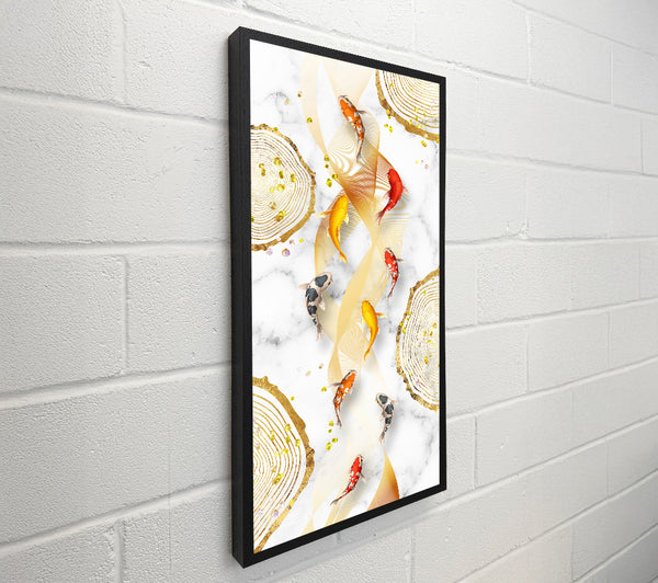 Koi Fish Abstract Swimming