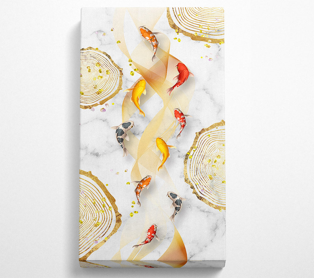  A Canvas Print of Koi Fish Abstract Swimming Canvas Art