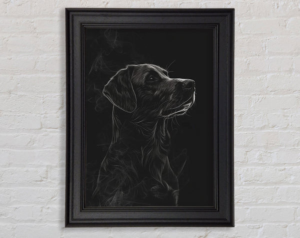Labrador Black Framed Print