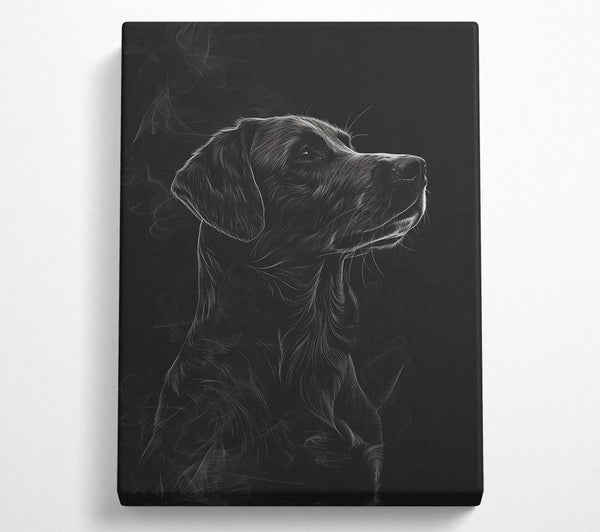  A Canvas Print of Labrador Black Canvas Wall Art