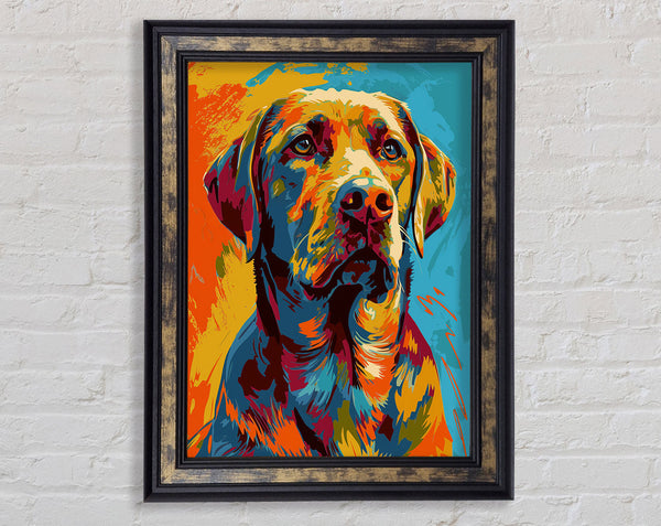 Labrador Colourful Framed Print