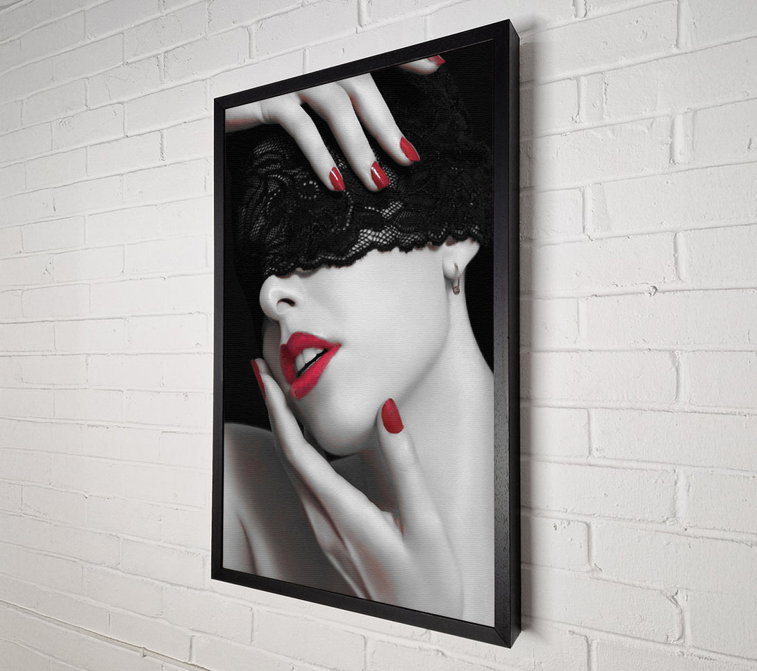  A Canvas Print of Lace Face Canvas Print