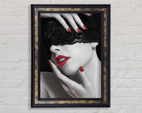 Lace Face Framed Print