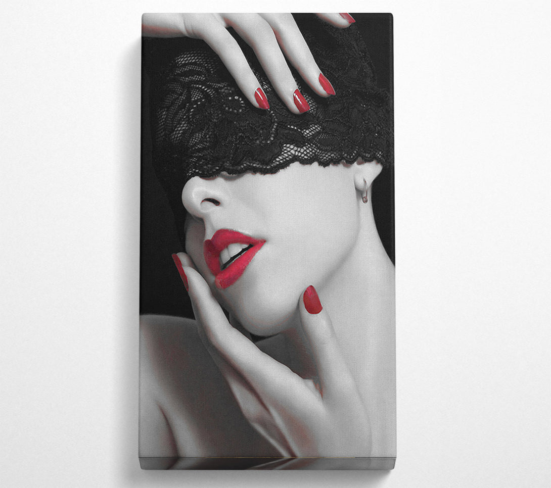  A Canvas Print of Lace Face Canvas Print
