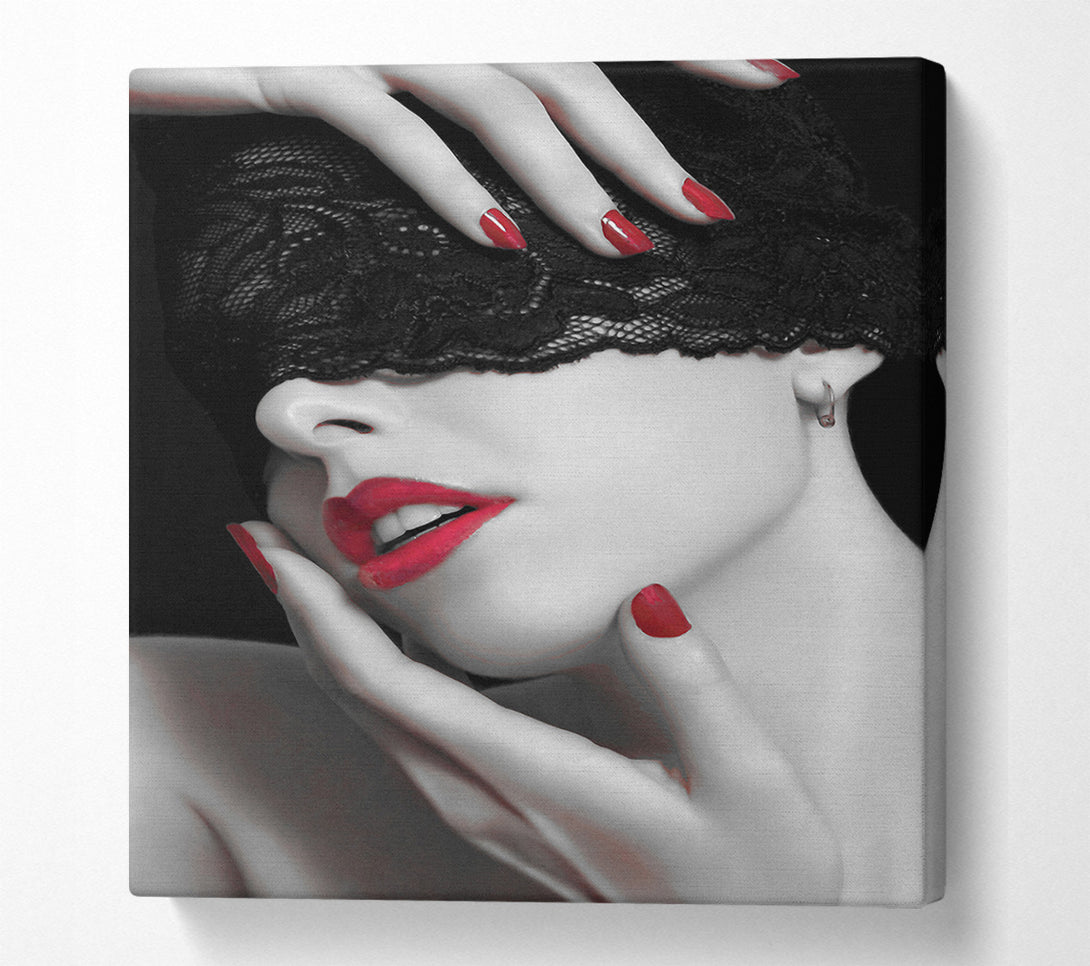  A Canvas Print of Lace Face Canvas Print