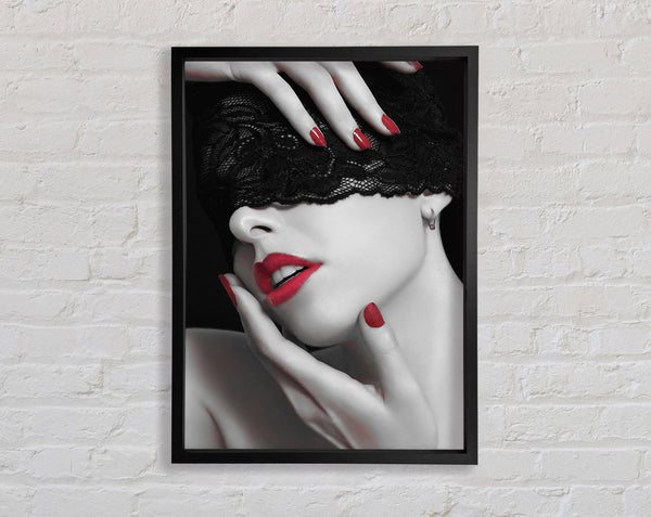 Lace Face Framed Print
