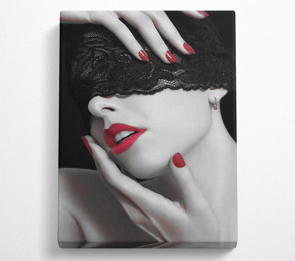  A Canvas Print of Lace Face Canvas Print