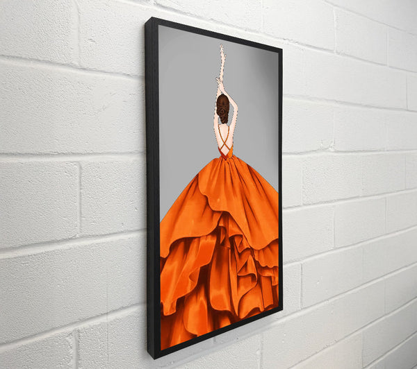 Lady In Large Orange Dress