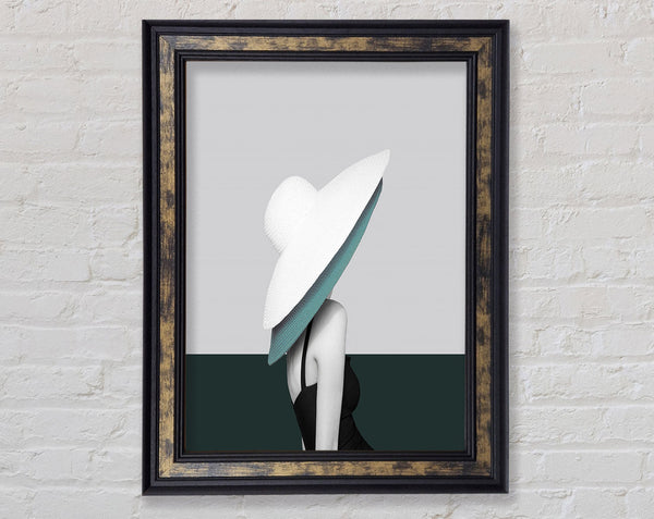 Lady In Two Hats Framed Print