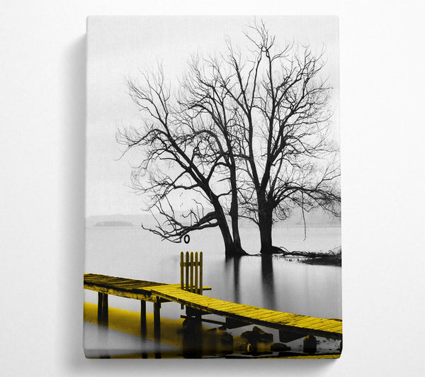  A Canvas Print of Lake Boardwalk Tree Canvas Art