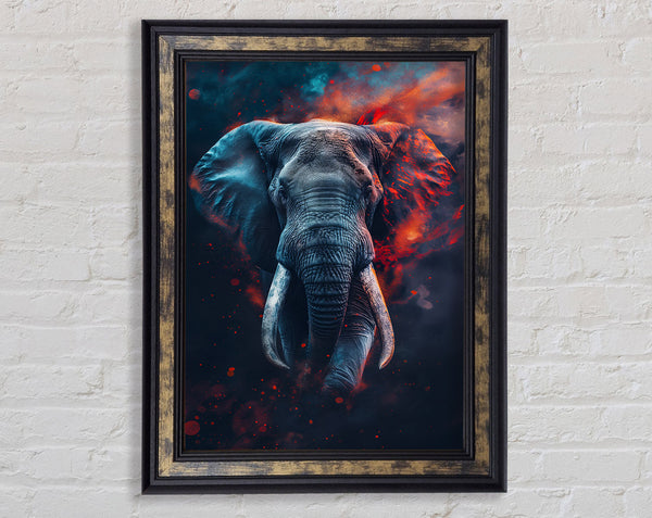 Lava Elephant Framed Print