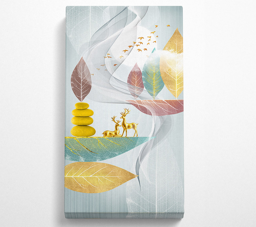  A Canvas Print of Leaf Deer Canvas Wall Art