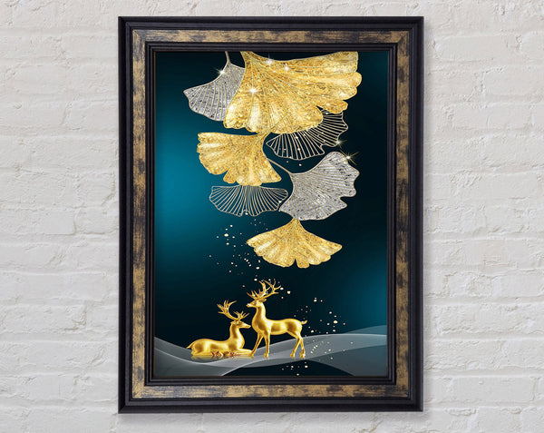 Leaf Reindeer Framed Print