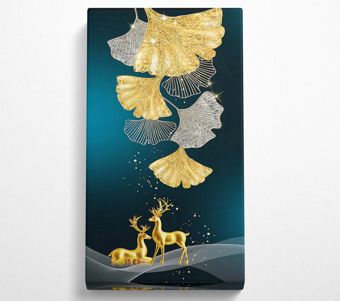  A Canvas Print of Leaf Reindeer Canvas Wall Art
