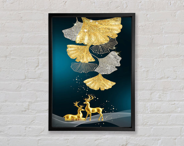 Leaf Reindeer Framed Print