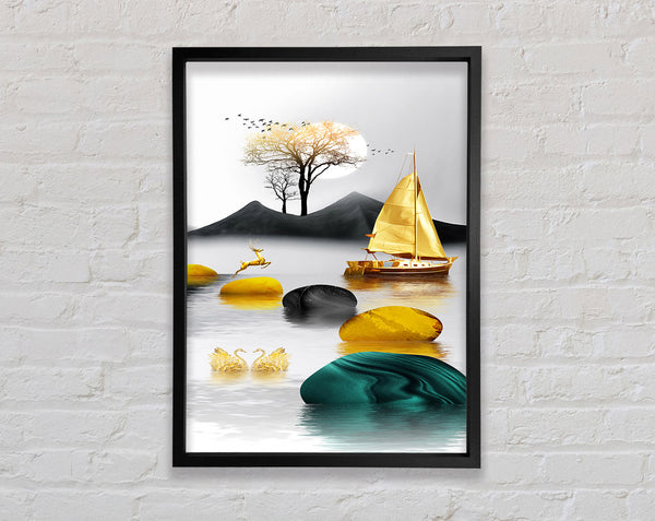 Leaping Deer (1) Framed Print