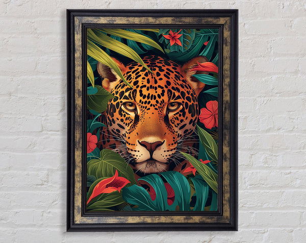 Leopard Bohemian Jungle Framed Print