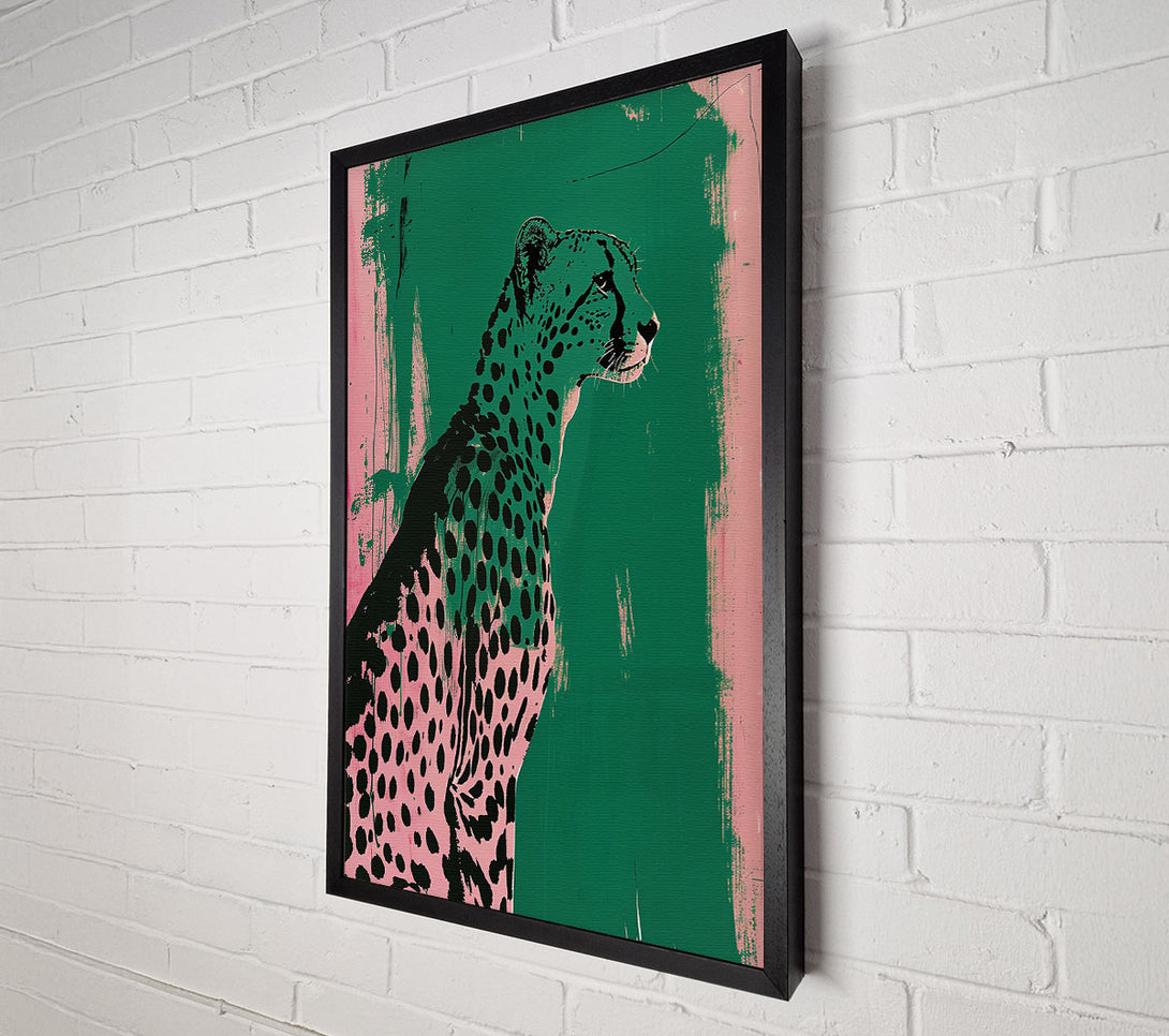  A Canvas Print of Leopard Brush Stroke Canvas Print