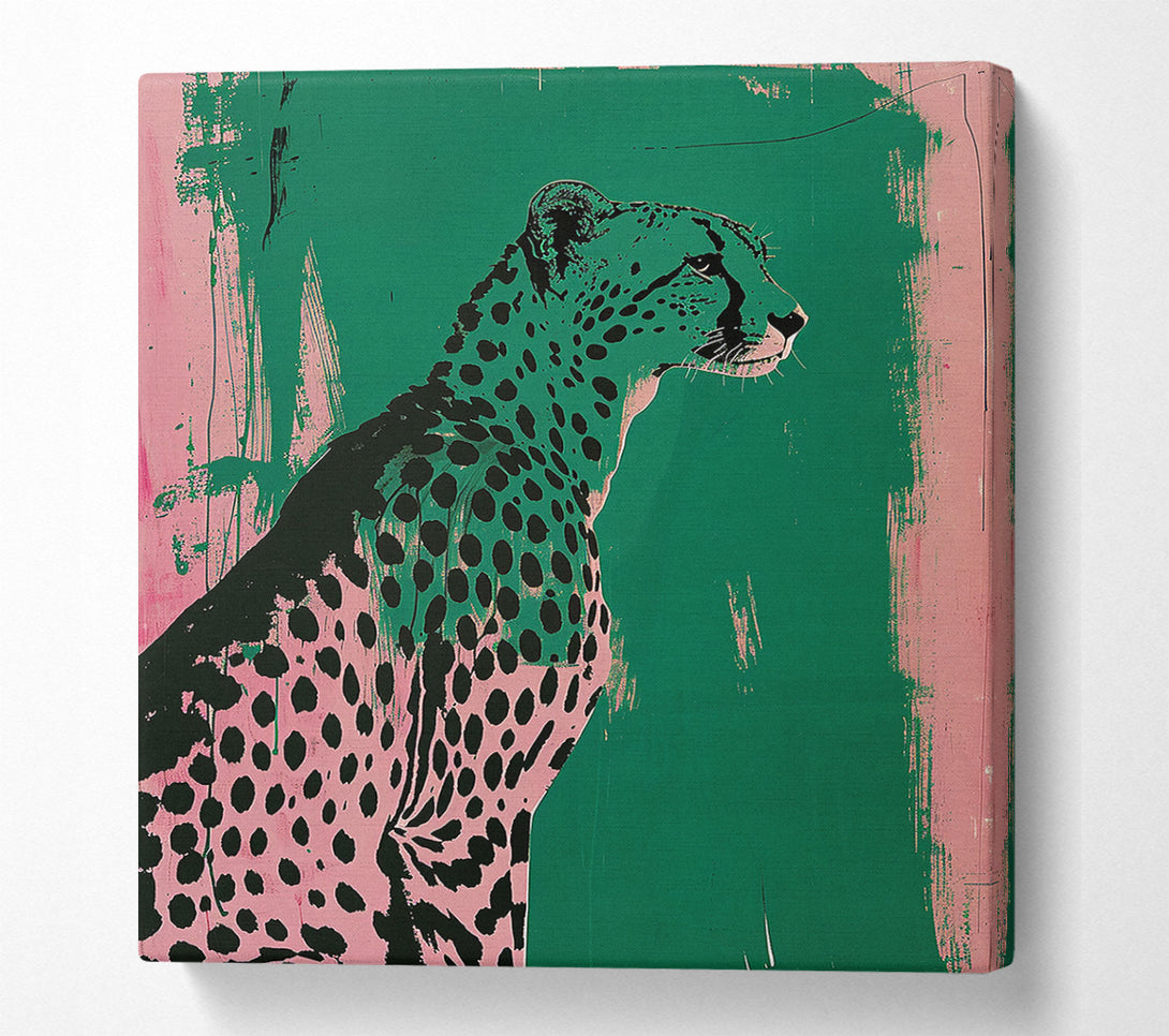  A Canvas Print of Leopard Brush Stroke Canvas Print