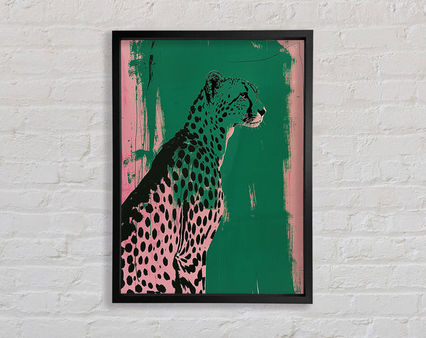 Leopard Brush Stroke Framed Print