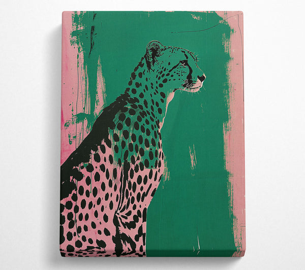  A Canvas Print of Leopard Brush Stroke Canvas Print