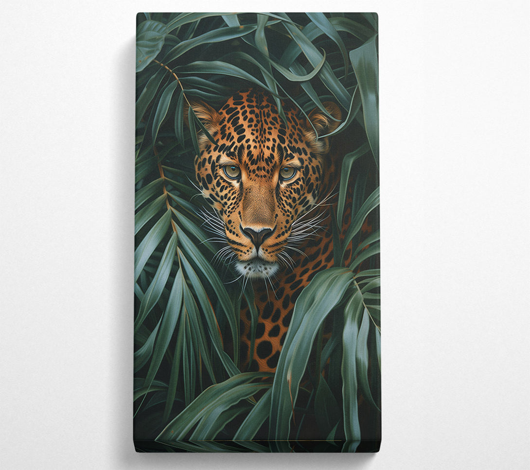  A Canvas Print of Leopard In The Leaves Canvas Art