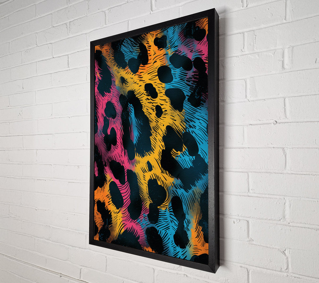  A Canvas Print of Leopard Print Rainbow Canvas Print